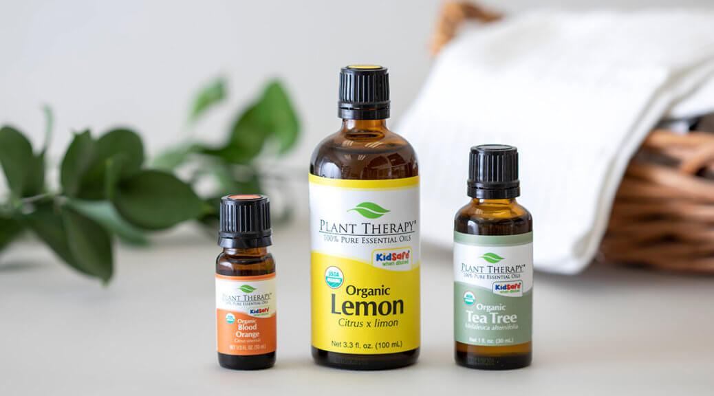 Plant Therapy Top 6 Organic Essential Oil Set - Lavender, Peppermint,  Eucalyptus, Lemon, Tea Tree 100% Pure, USDA Organic, Natural Aromatherapy