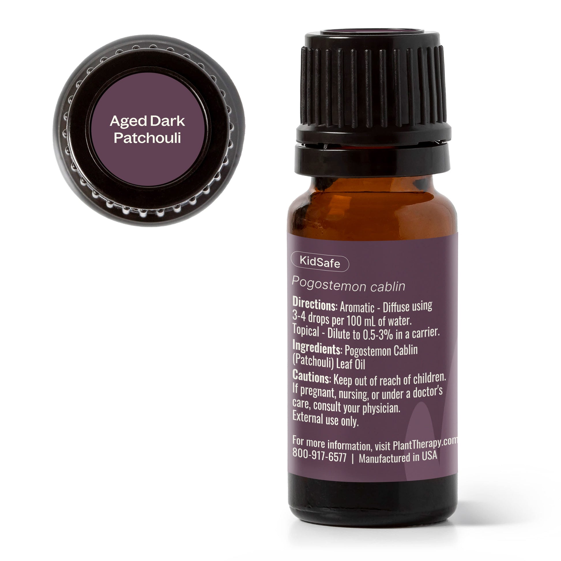 Aged Dark Patchouli Back Label