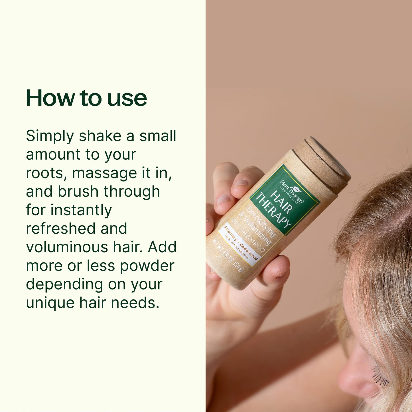how to use Hair Therapy Dry Shampoo