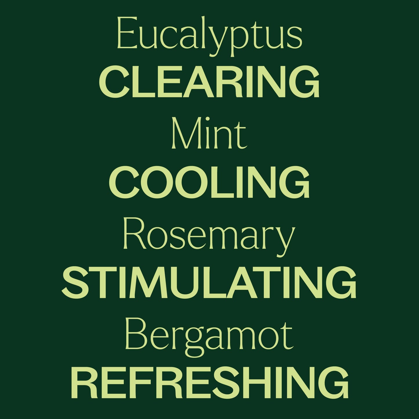 Eucalyptus Mint Body Oil is clearing, cooling, stimulating, refreshing