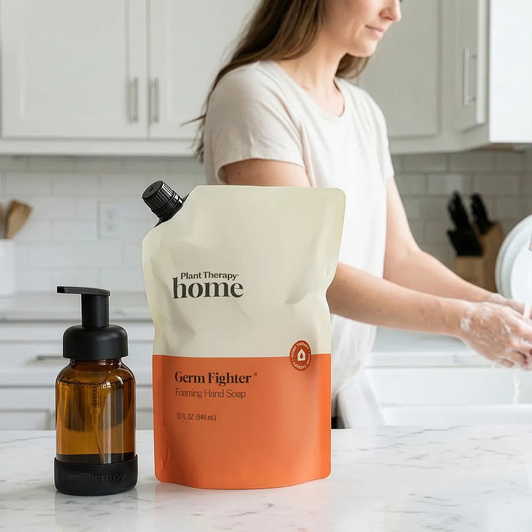 Foaming Hand Soap Duo: Germ Fighter + Foaming Bottle