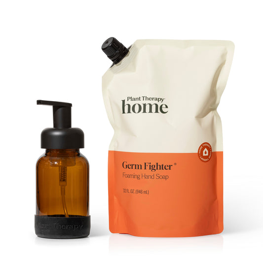 Foaming Hand Soap Duo: Germ Fighter + Foaming Bottle