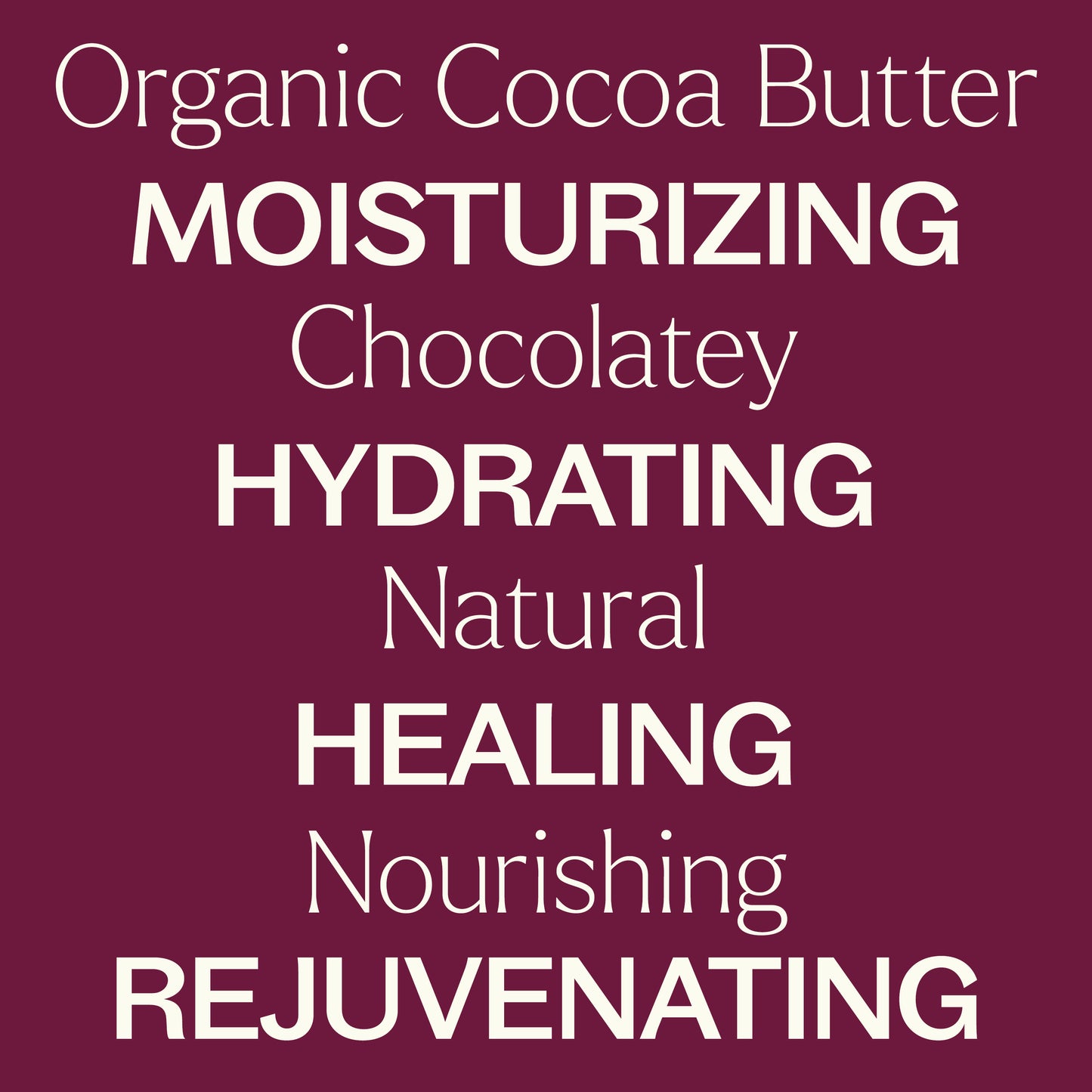 organic cocoa butter jar raw and unrefined moisturizing, hydrating, chocolatey, natural, healing, nourishing, rejuvenating