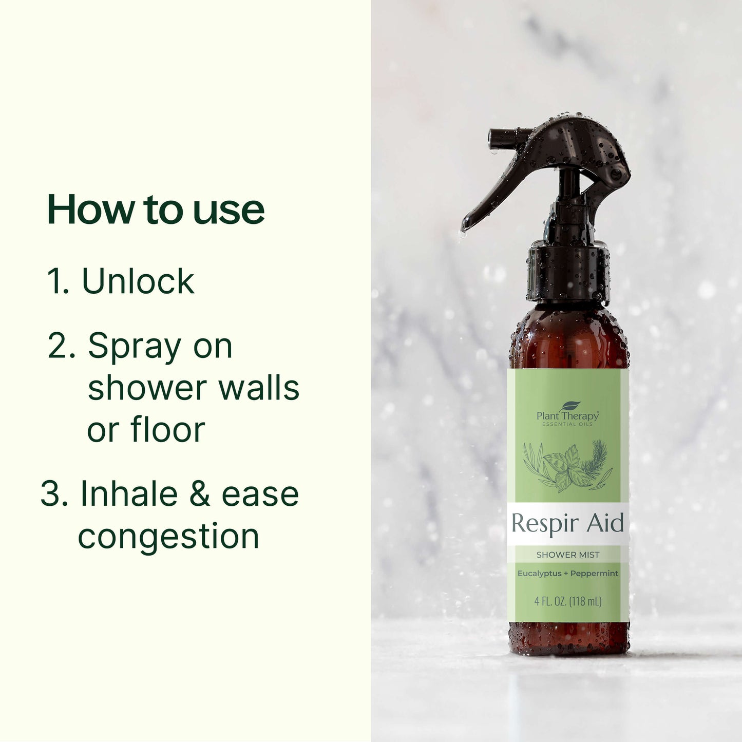 how to use Respir Aid Shower Mist