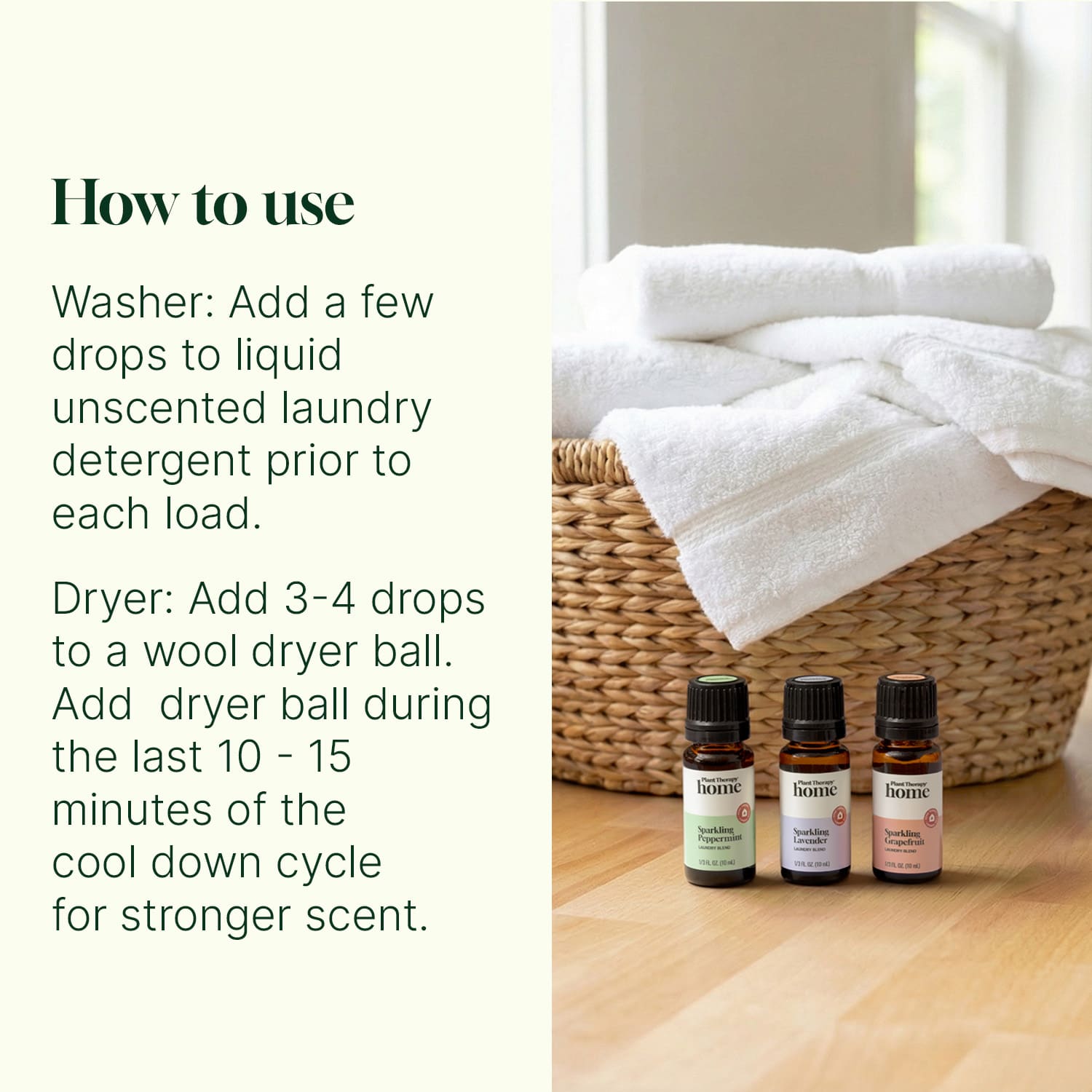 Wool Dryer Balls 6 Pack and Sparkling Laundry Blend 3 Pack