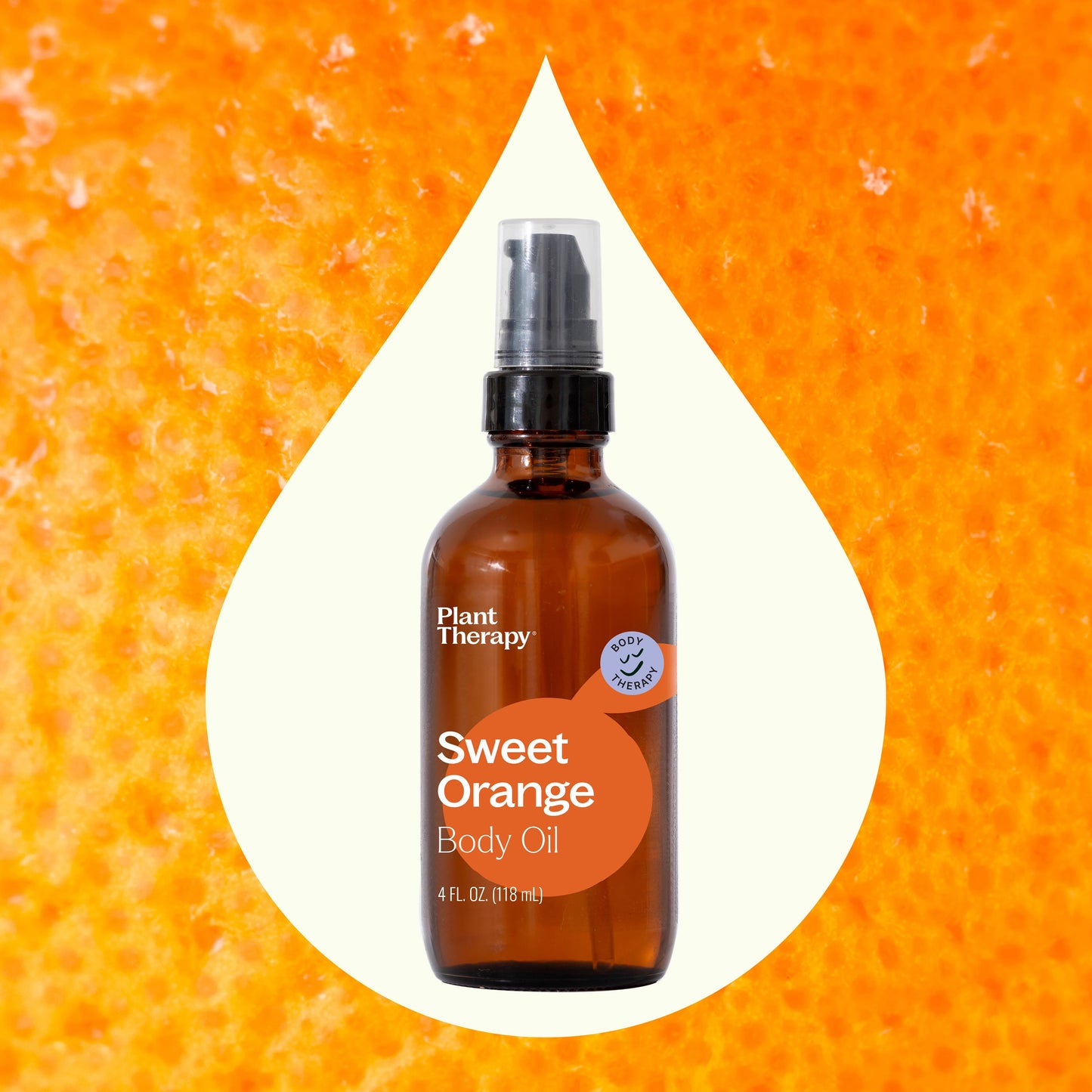 Sweet Orange Body Oil front label