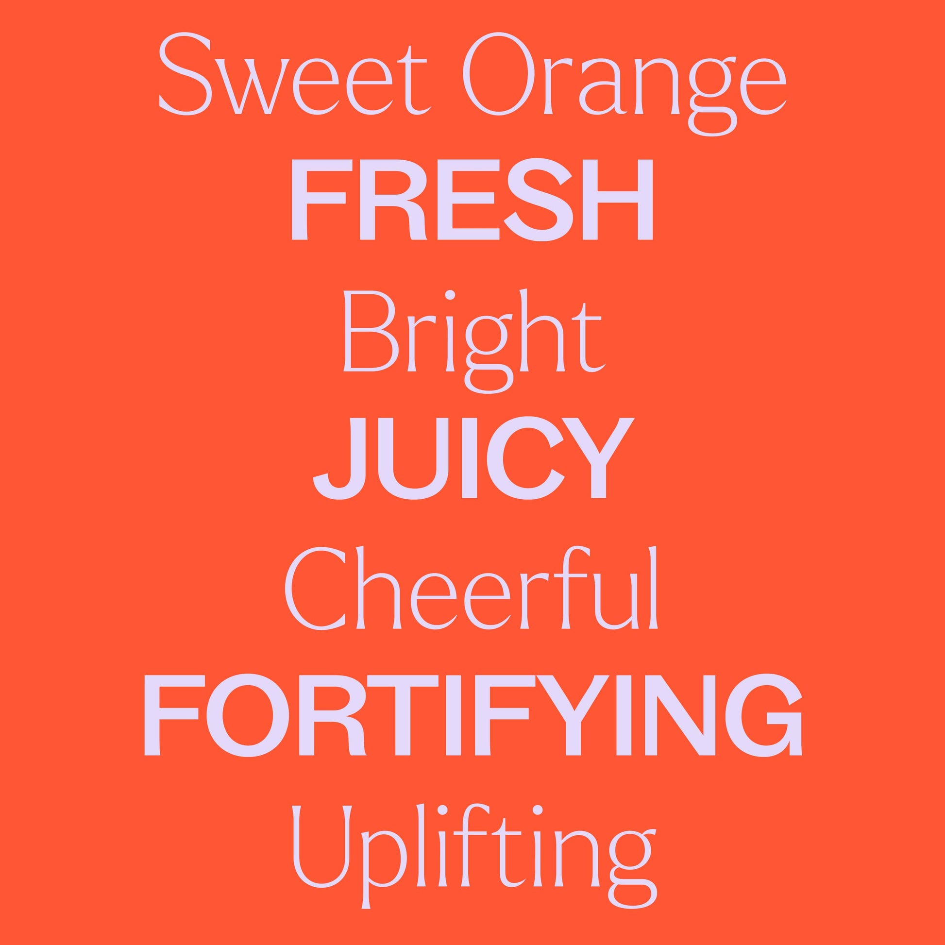 Sweet Orange Body Oil is fresh, juicy, cheerful, fortifying, uplifting