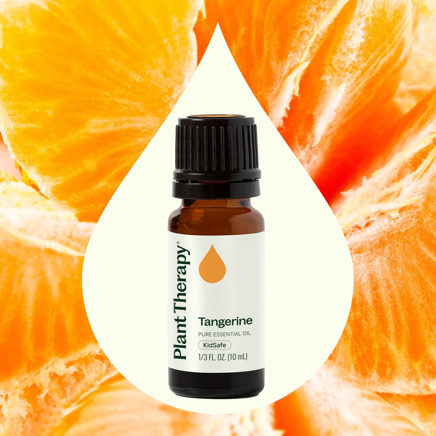 Tangerine Essential Oil with a Mandarine Background