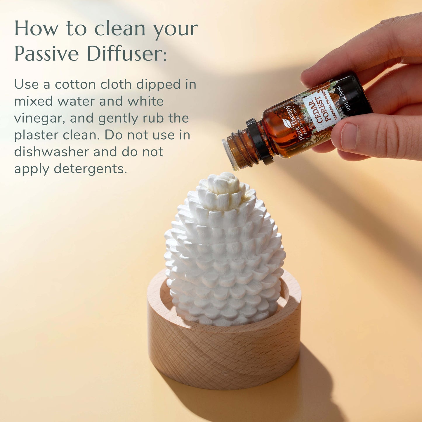 Cedar & Pine Passive Diffuser Set how to clean