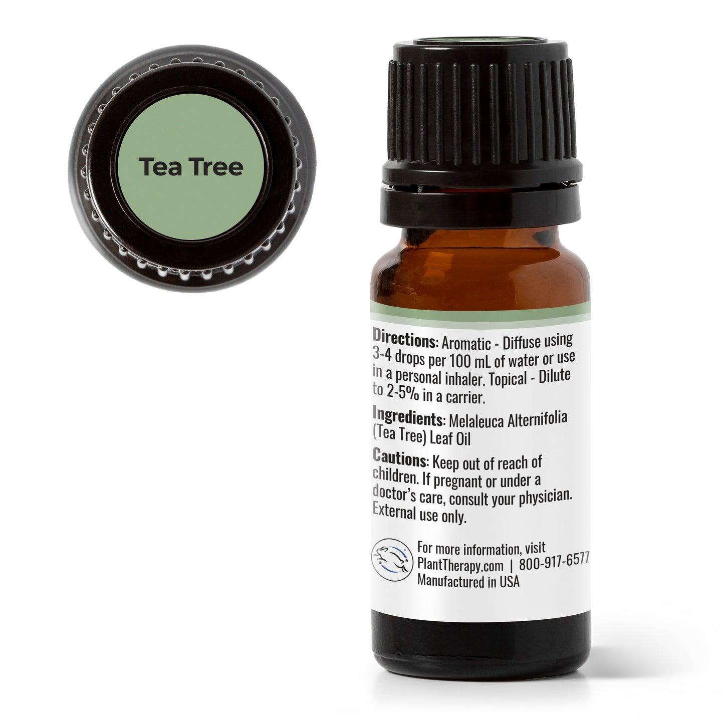 Tea Tree Essential Oil back label