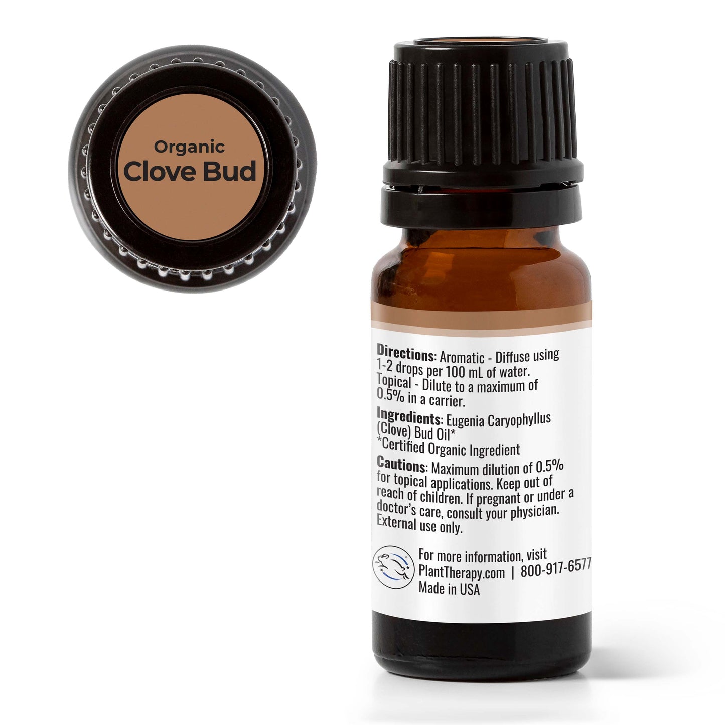 Organic Clove Bud Essential Oil back label