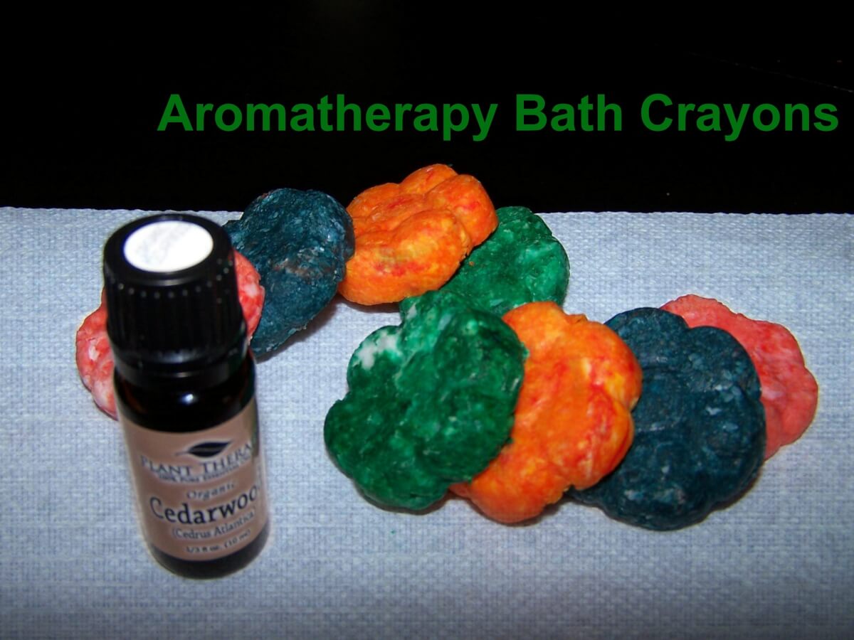 Aromatherapy Bath Crayons DIY with Lavender, Cedarwood Atlas, and Mandarin