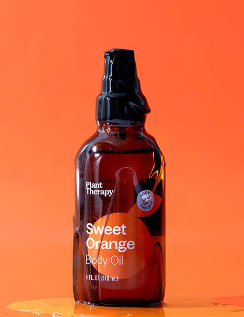 Sweet Orange Body oil bottle dripping