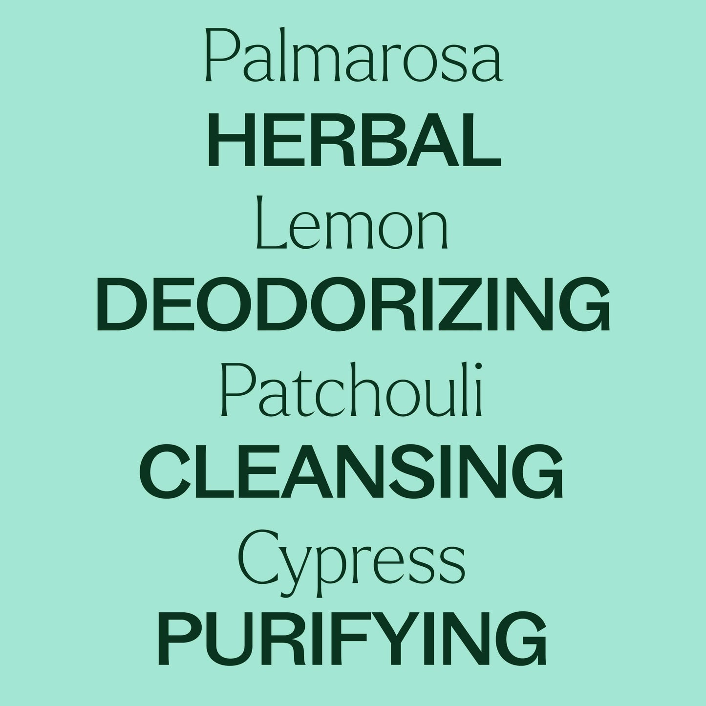 Deodorizing Essential Oil Blend is herbal, deodorizing, cleansing, purifying