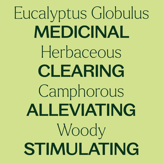Eucalyptus Globulus Essential Oil Pre-Diluted Roll-On key features: Medicinal, herbaceous, clearing, camphorous, alleviating, woody, stimulating