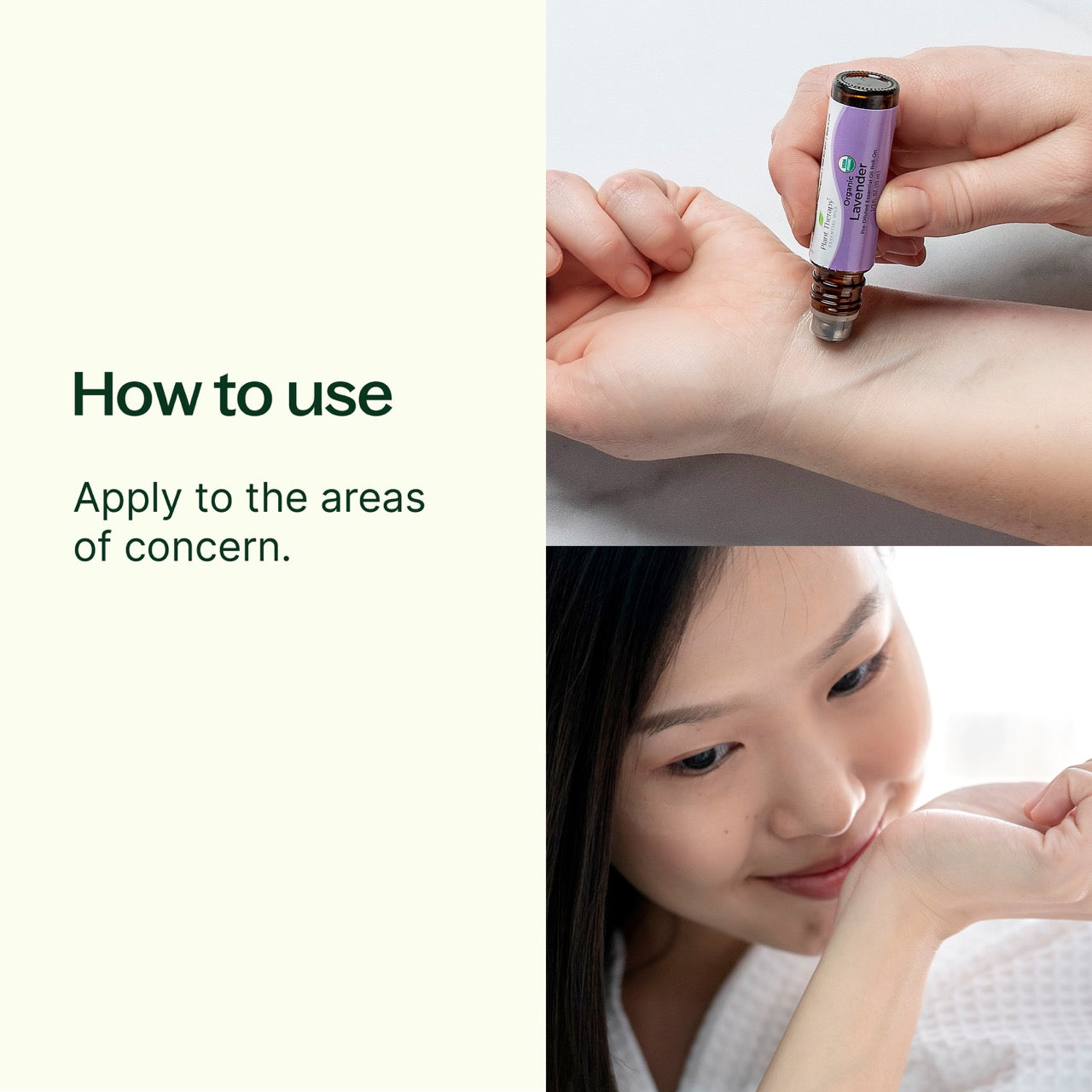 How to Use Frankincense Carterii Essential Oil Pre-Diluted Roll-On: Apply to the areas of concern