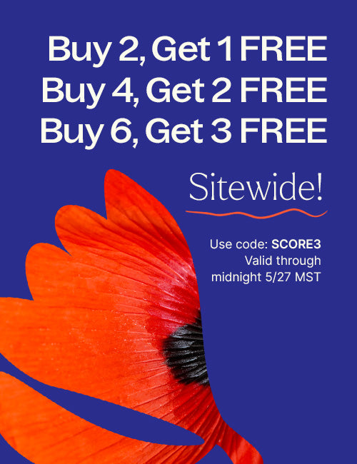 Buy 2, Get 1 FREE. Buy 4 Get 2. Buy 6 Get 3. Sitewide. Code SCORE3