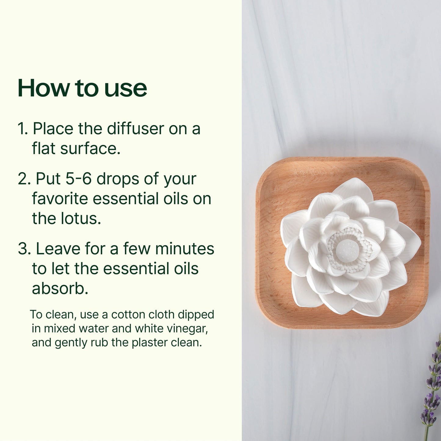 how to use Passive Lotus Diffuser