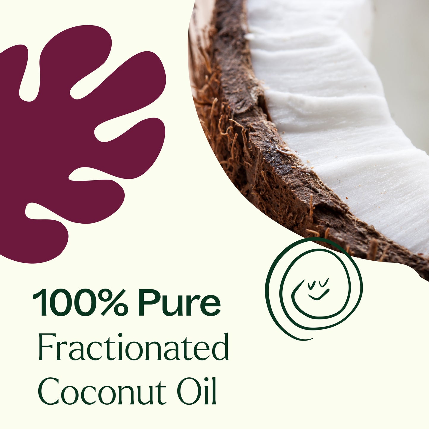 100% pure Organic Fractionated Coconut Carrier Oil