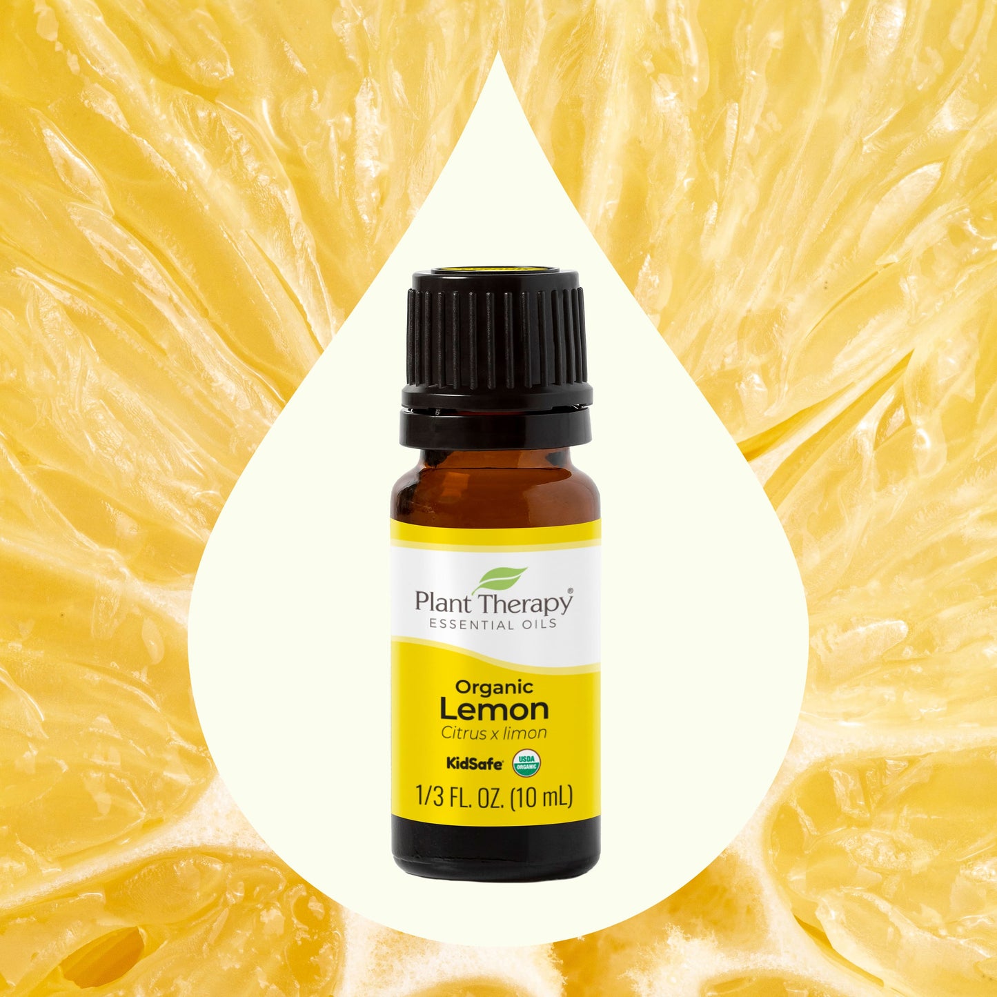Organic Lemon Essential Oil front label