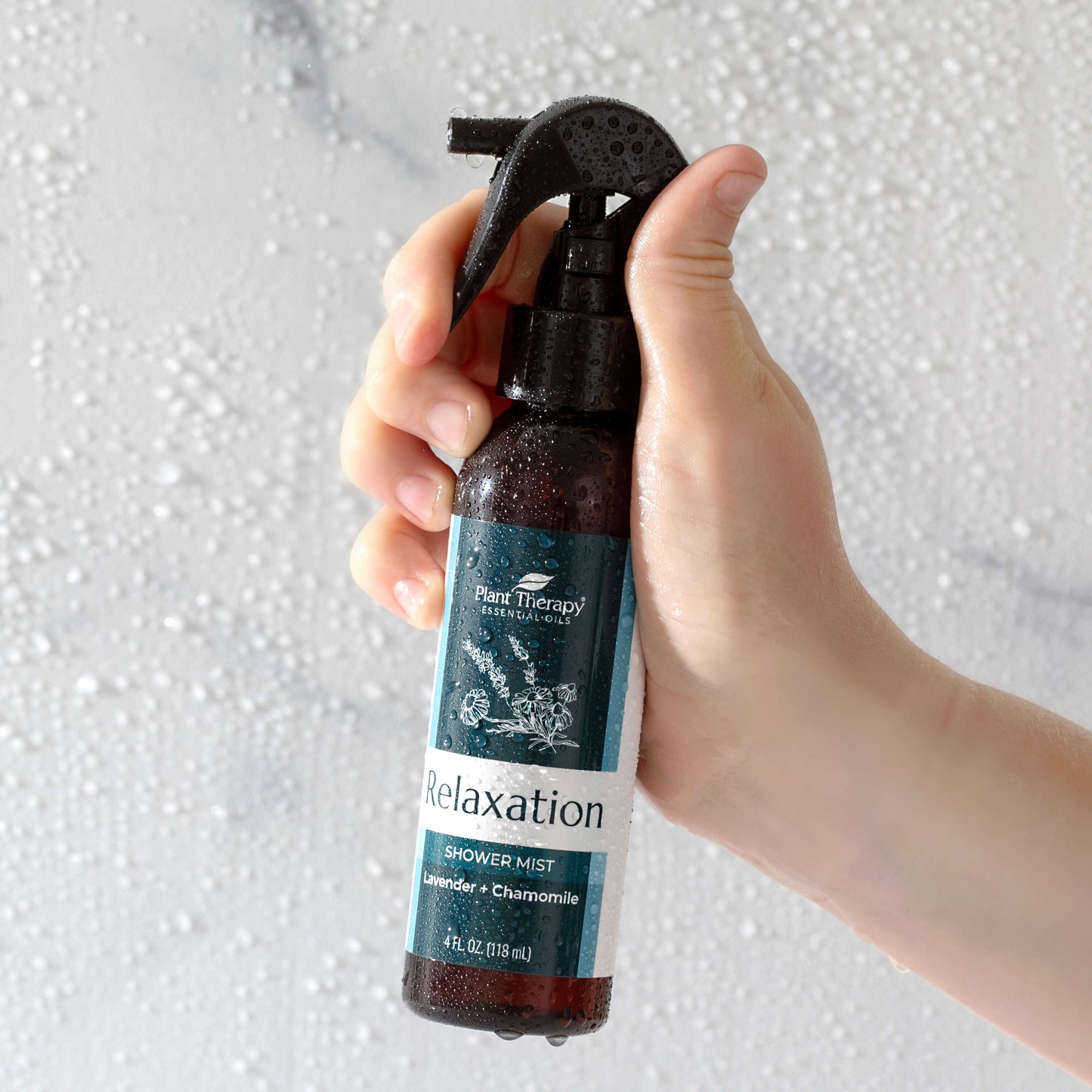 Relaxation Shower Mist in use