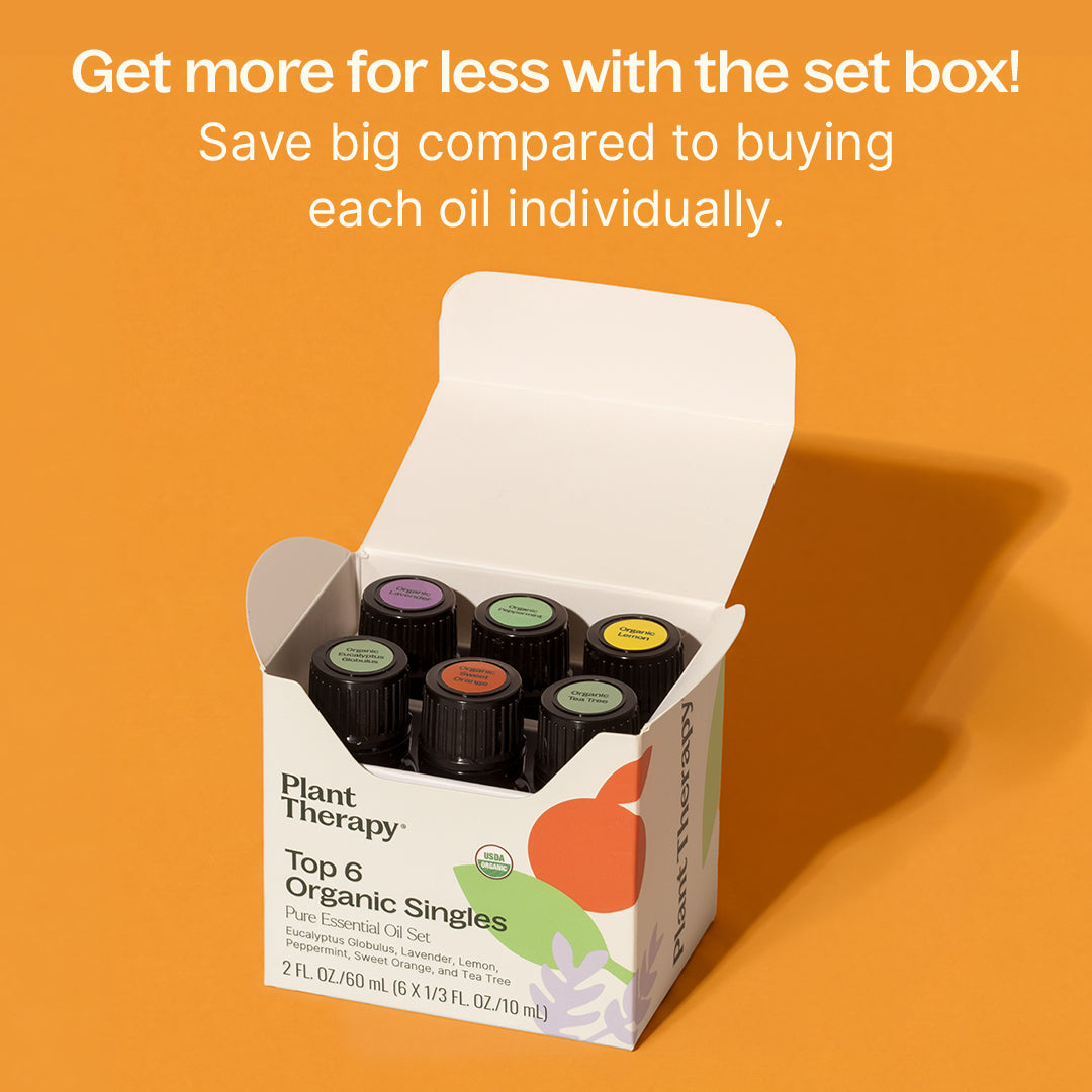 Top 6 Organic Singles Essential Oil Set