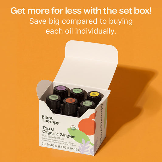 Top 6 Organic Singles Essential Oil Set