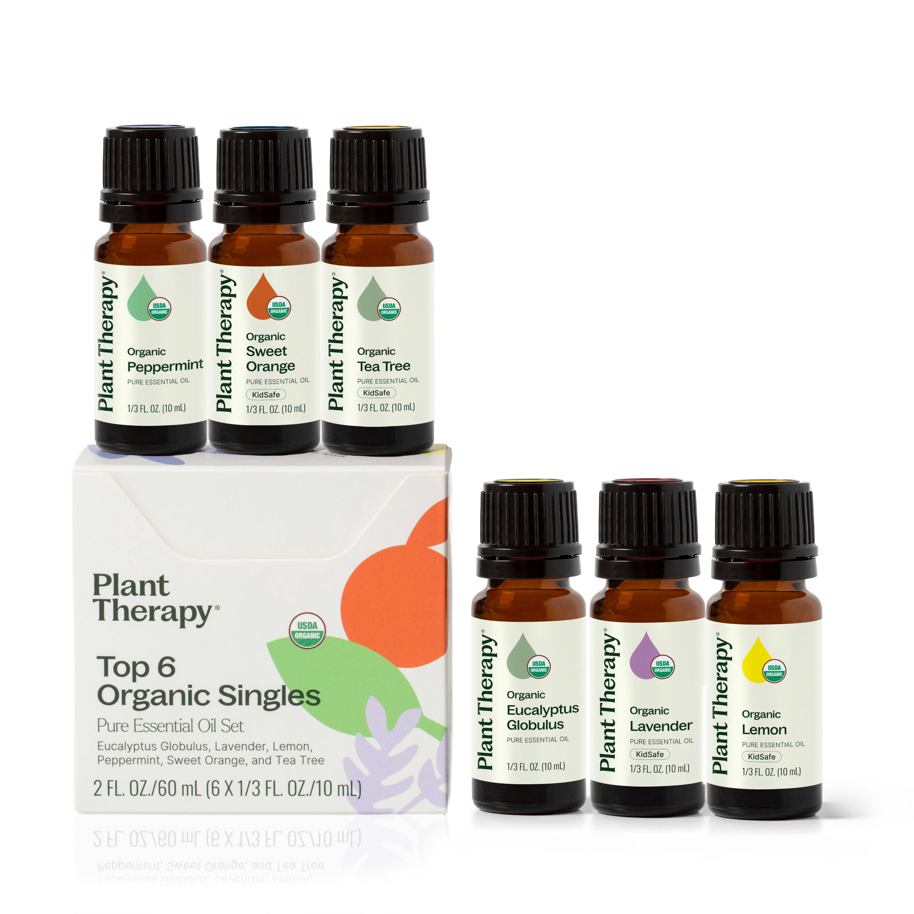 Top 6 Organic Singles Essential Oil Set | Starter Kit