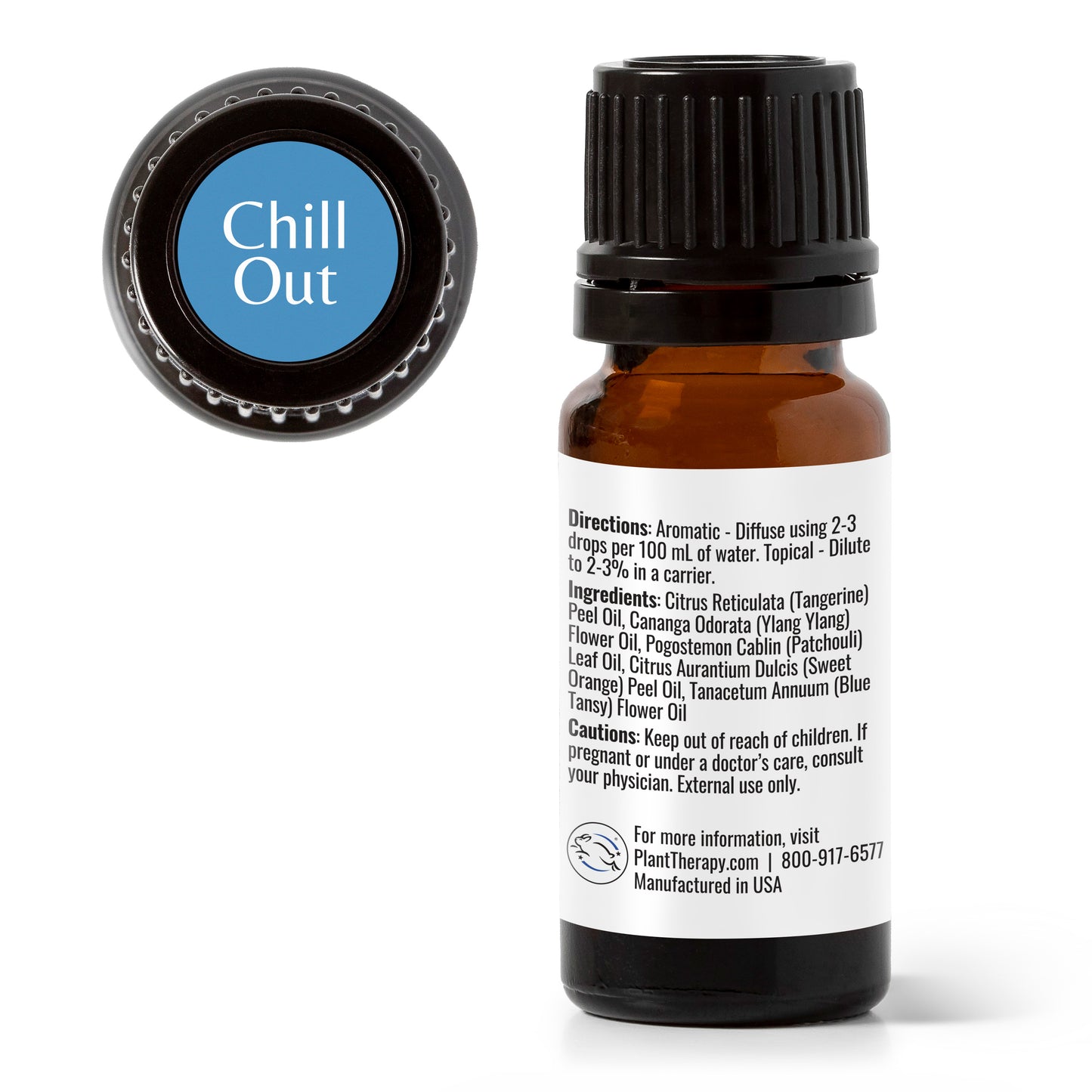 Chill Out Essential Oil Blend back label