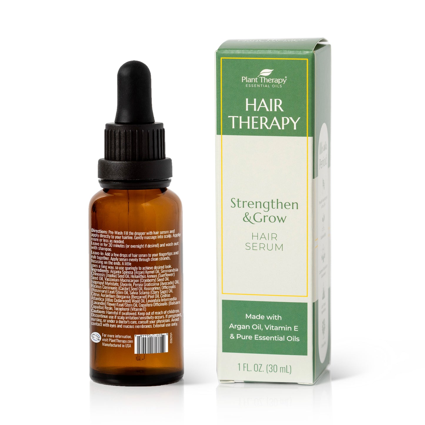 Hair therapy serum back label