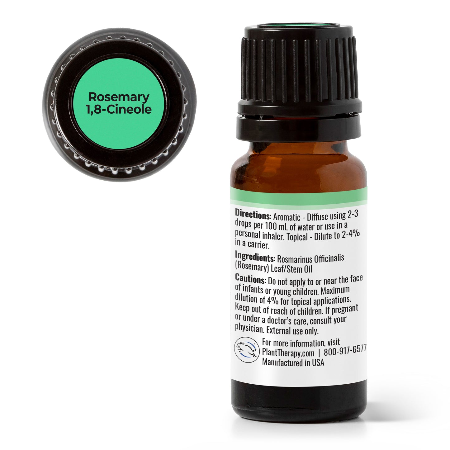 back label Rosemary 1,8-Cineole Essential Oil