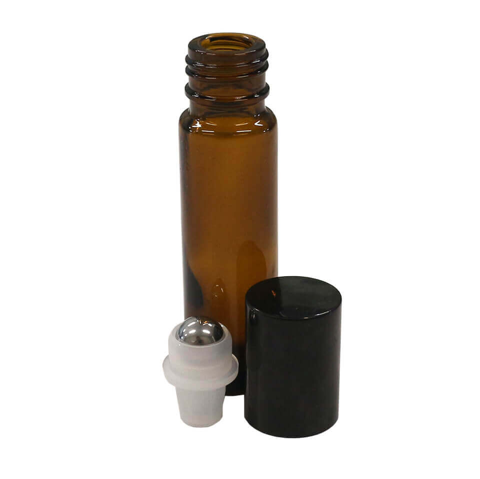 Amber Glass Roll-On Bottles