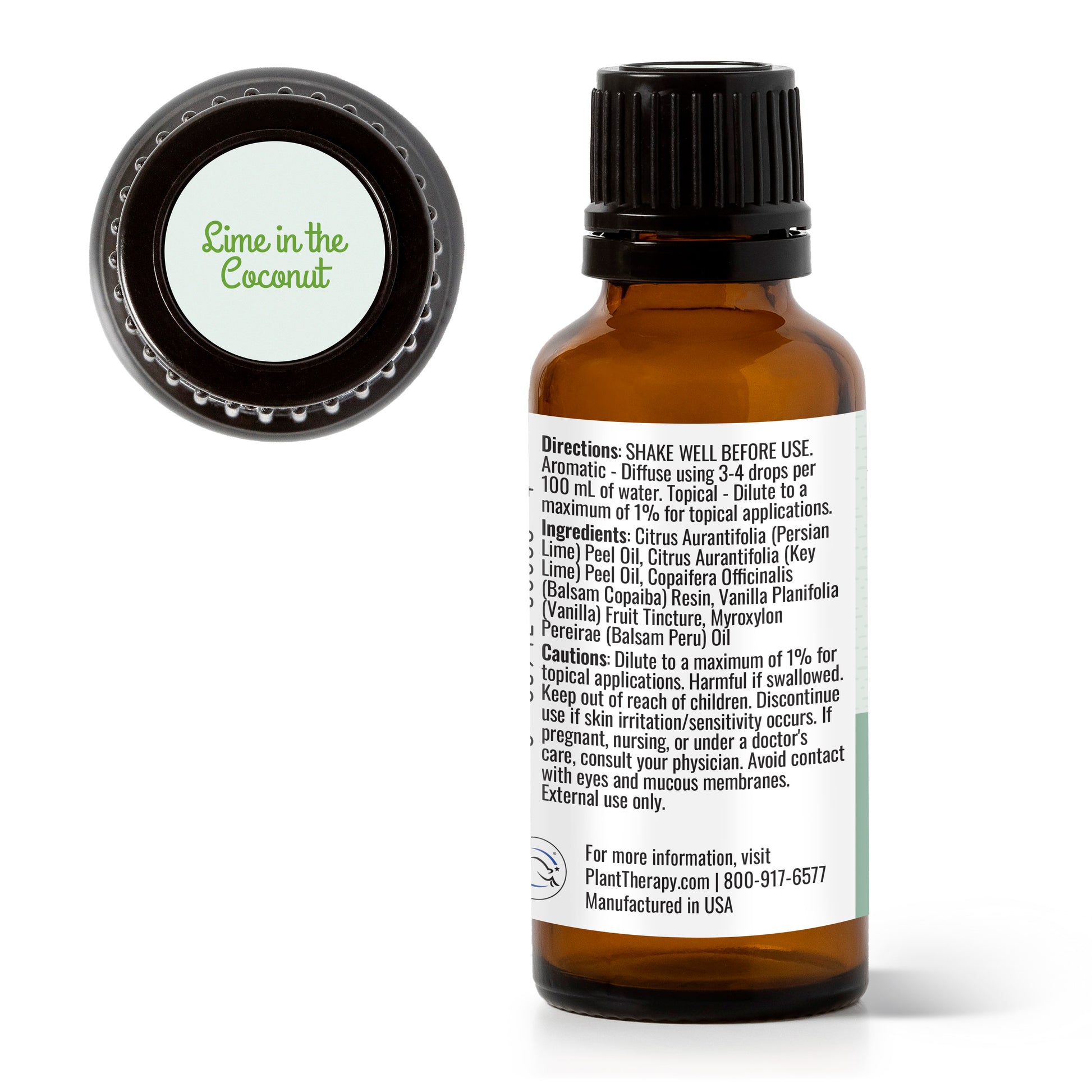 Plant Therapy Lime in The Coconut Essential Oil Blend 10 ml (1/3 oz) for Aromati