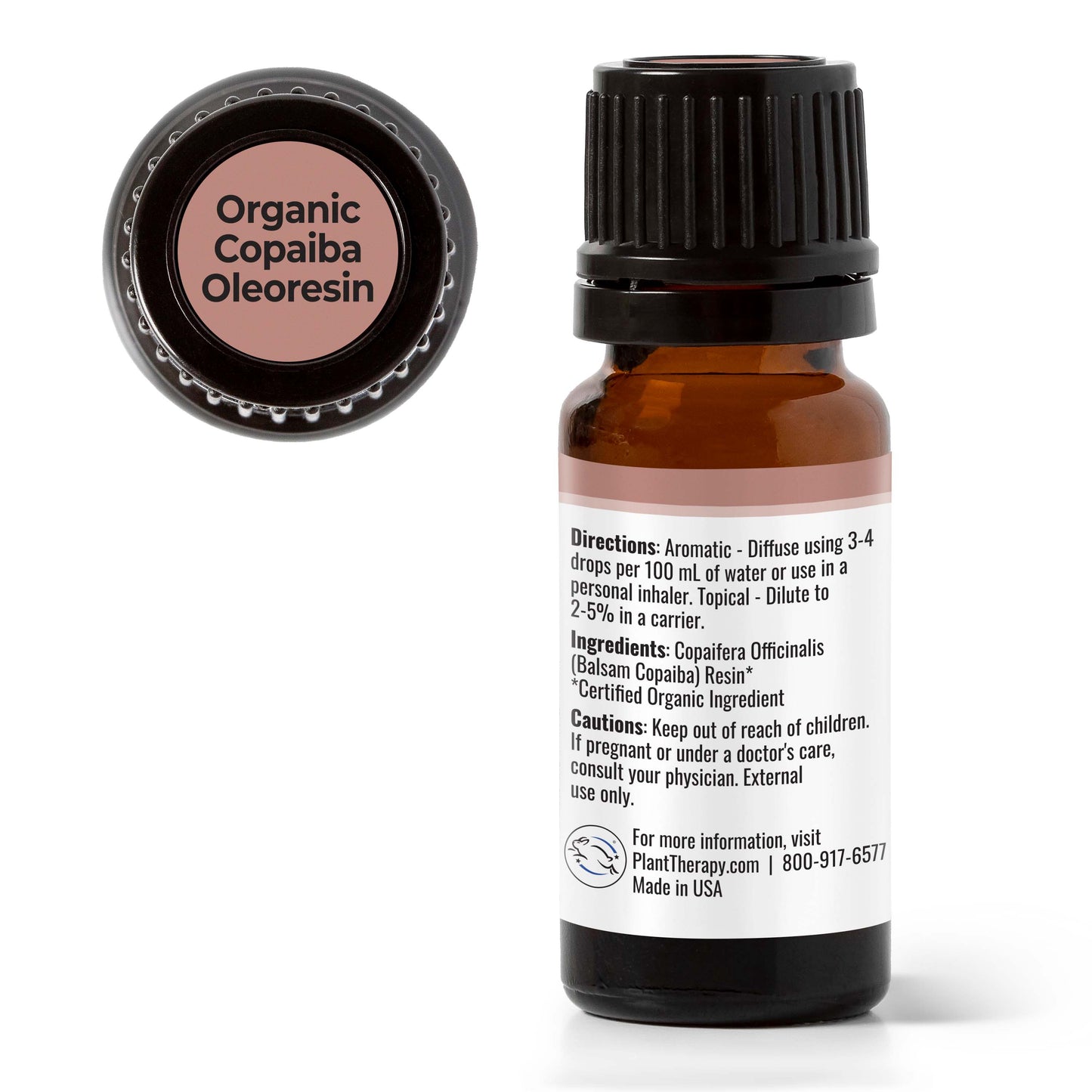 Organic Copaiba Oleoresin Essential Oil back label