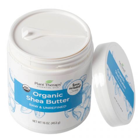 organic shea butter jar with spoon