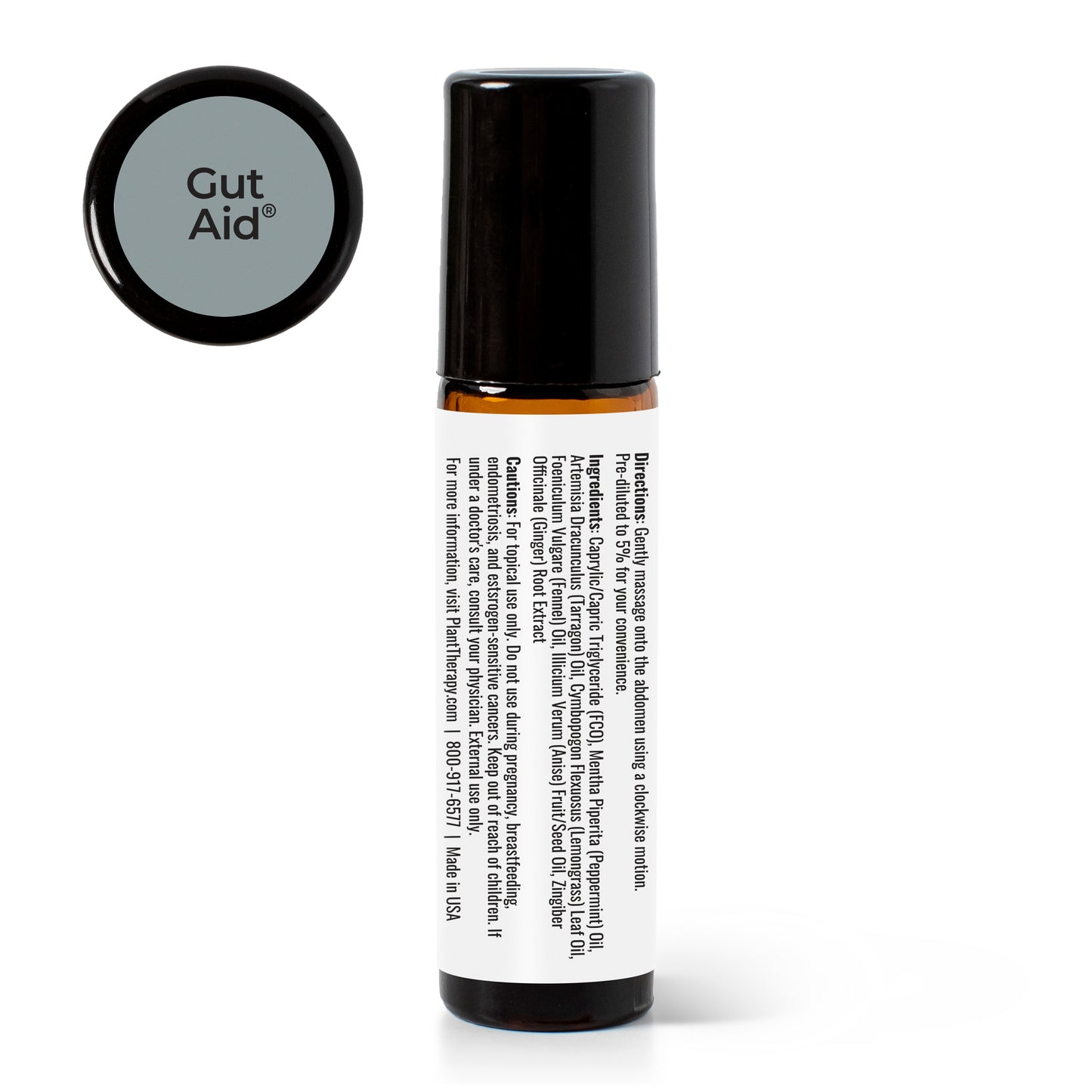 Gut Aid™ Essential Oil Blend Pre-Diluted Roll-On