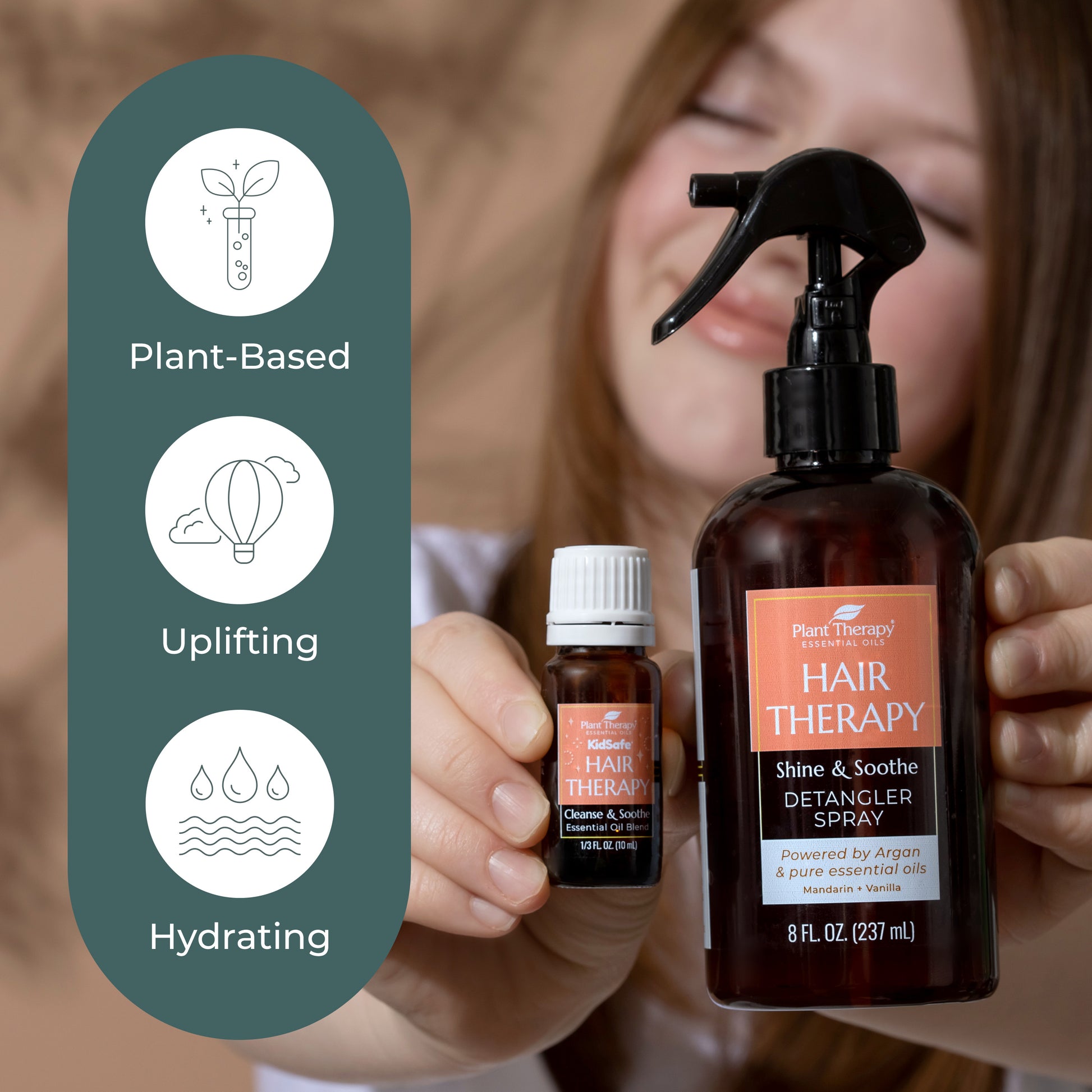 Plant Therapy KidSafe Hair Therapy Cleanse & Soothe Essential Oil Blend 10 ml (1/3 oz) Naturally Cleanse Buildup Soften & Strengthen Hair