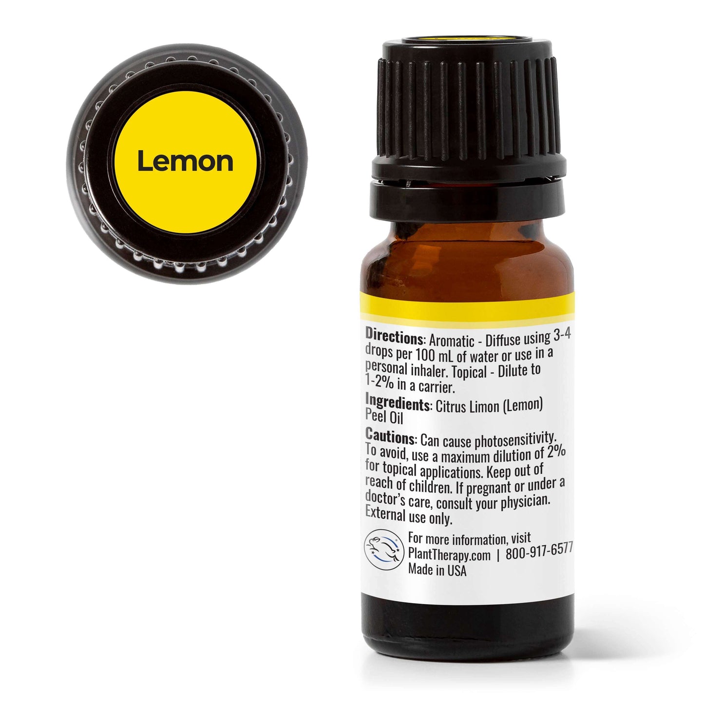 back label Lemon Essential Oil