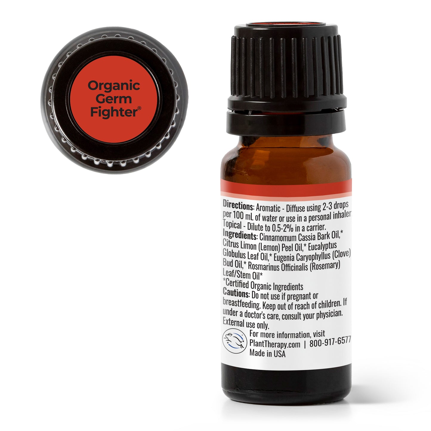Organic Germ Fighter Essential Oil back label