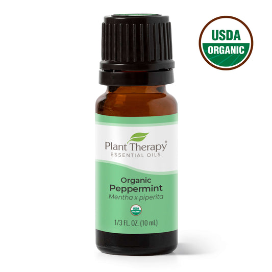 Organic Peppermint Essential Oil front label
