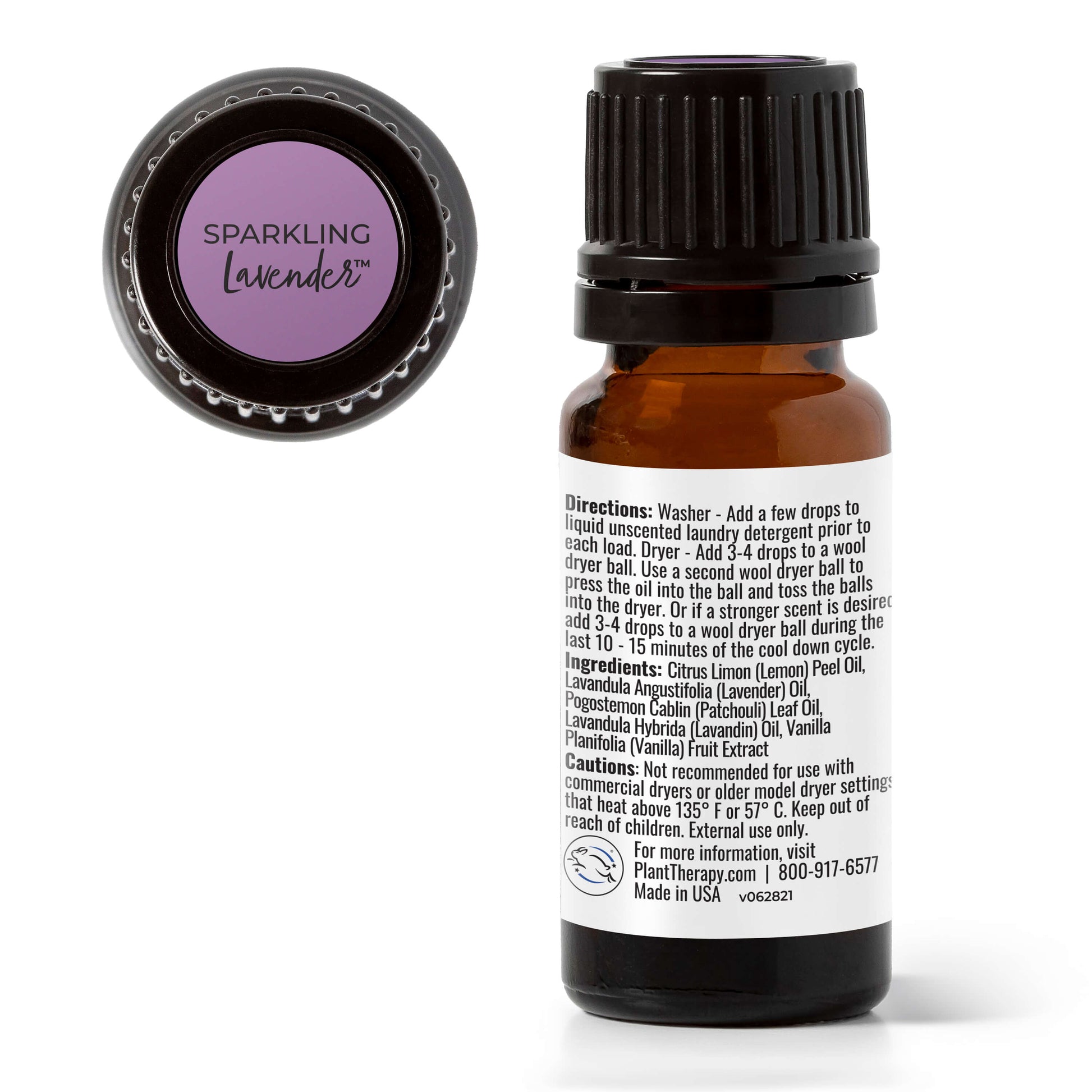 Plant Therapy Sparkling Lavender Laundry Essential Oil Blend 10 ml (1/3 oz) Pure, Undiluted, Wash Fragrance and Scent Enhancer