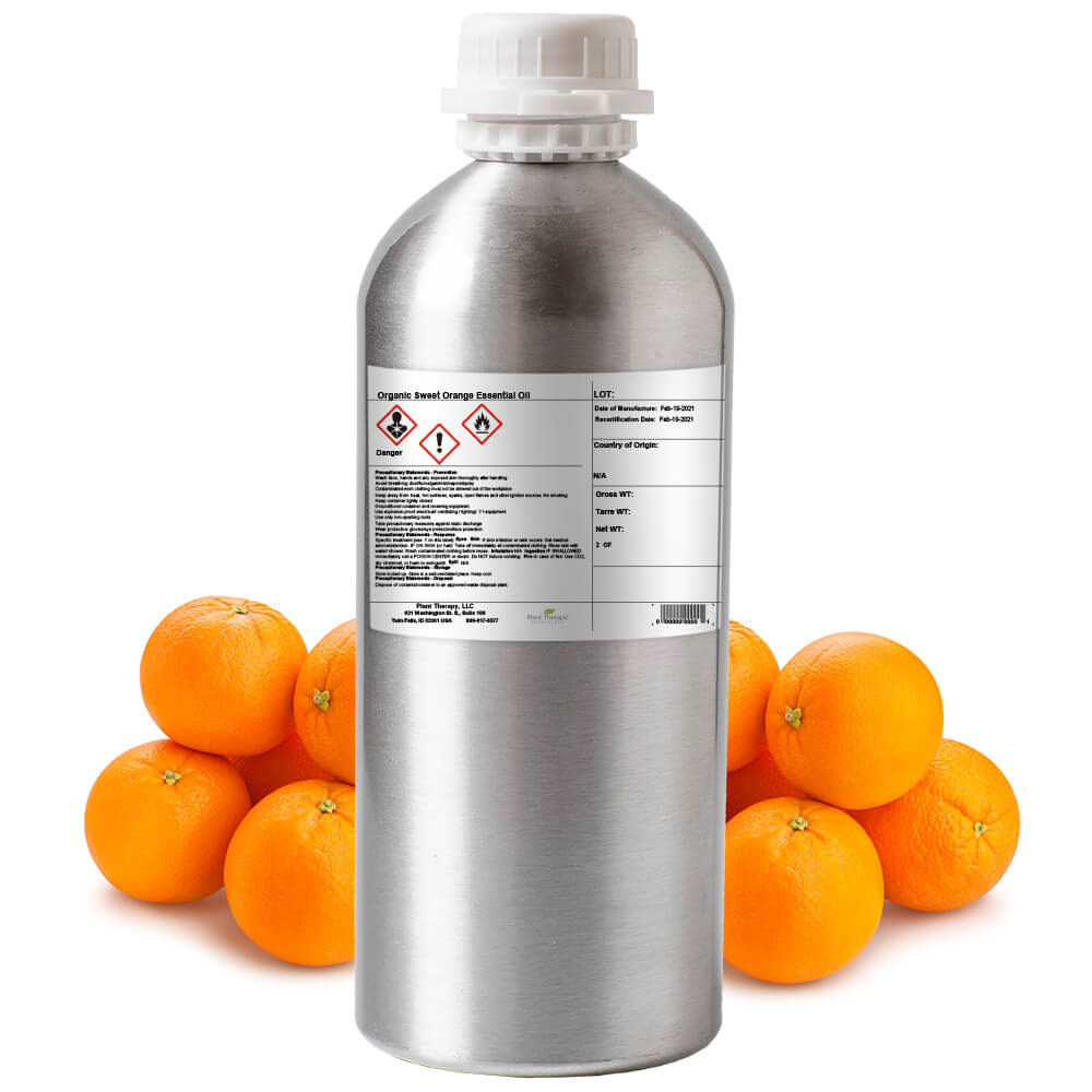 Plant Therapy Organic Sweet Orange Essential Oil 100% Pure, USDA
