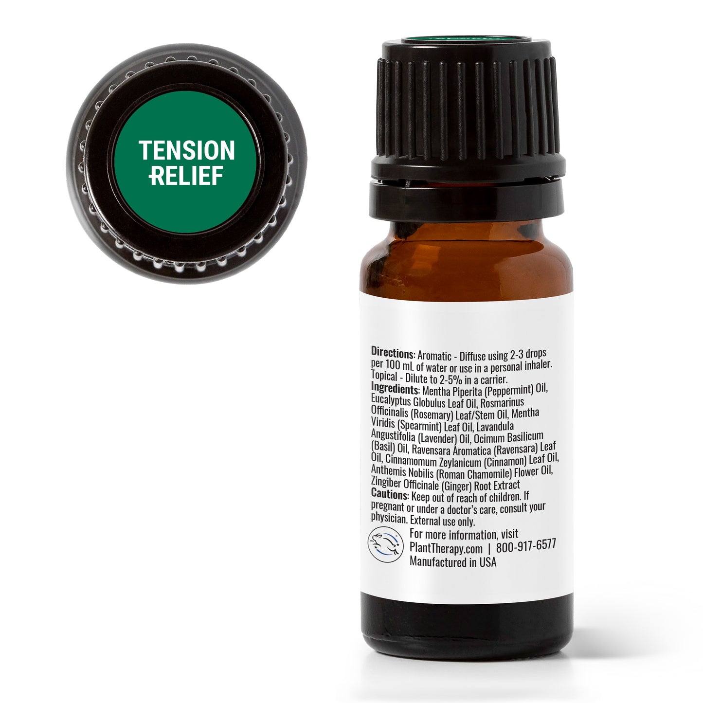 Tension Relief Essential Oil Blend back label